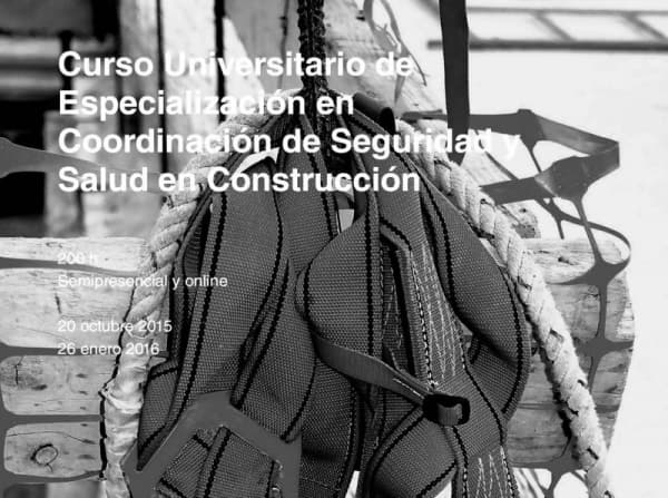 Curso de Especialización en Coordinación de Seguridad y Salud en la Construcción